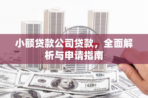 松山小额贷款公司贷款，全面解析与申请指南