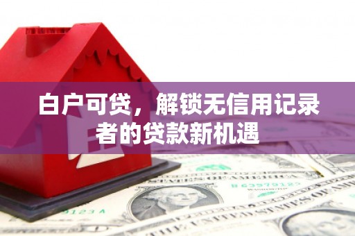松山白户可贷，解锁无信用记录者的贷款新机遇