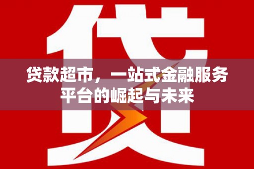 松山贷款超市，一站式金融服务平台的崛起与未来