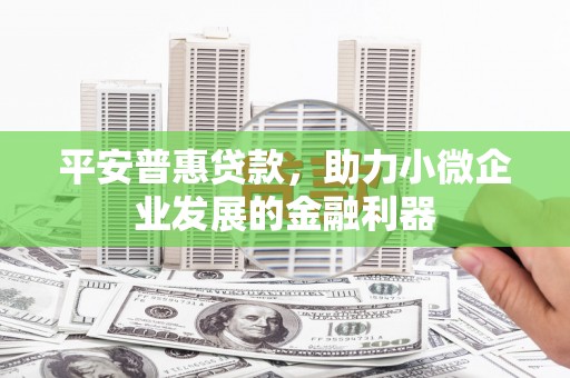 松山平安普惠贷款，助力小微企业发展的金融利器